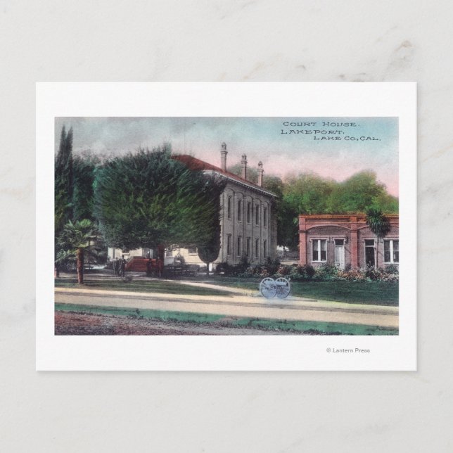 Carte Postale Vue extérieure du palais de justice Lakeport, CA (Devant)