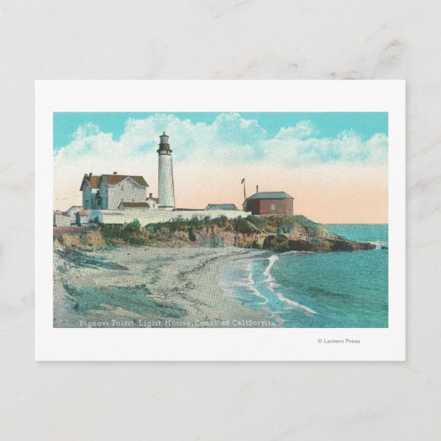 Carte Postale Vue extérieure du phare de Pigeon Point (Devant)