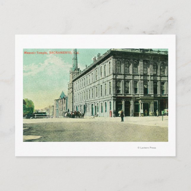 Carte Postale Vue extérieure du temple maçonnique (Devant)