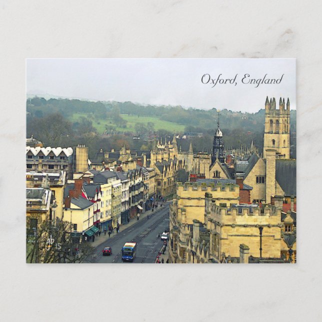 Carte Postale Vue fantastique, Oxford, Angleterre, High Street # (Devant)