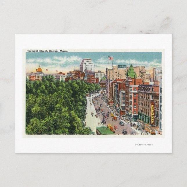 Carte Postale Vue générale de la rue Tremont (Devant)