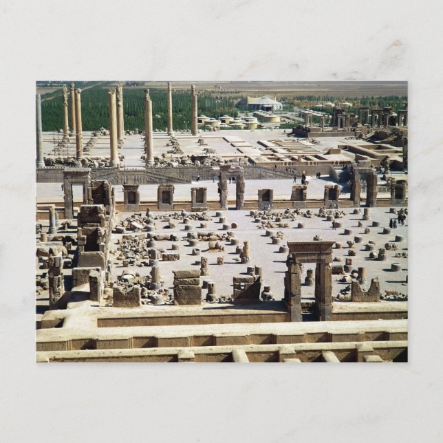 Carte Postale Vue générale du palais, période achéménienne (Devant)