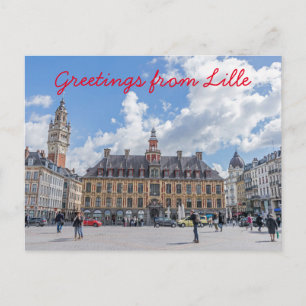 Carte postale vue Grand-Place Lille