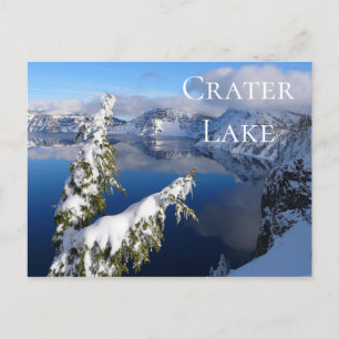 Carte Postale Vue hivernale du lac Crater, Crater Lake NP, Orego