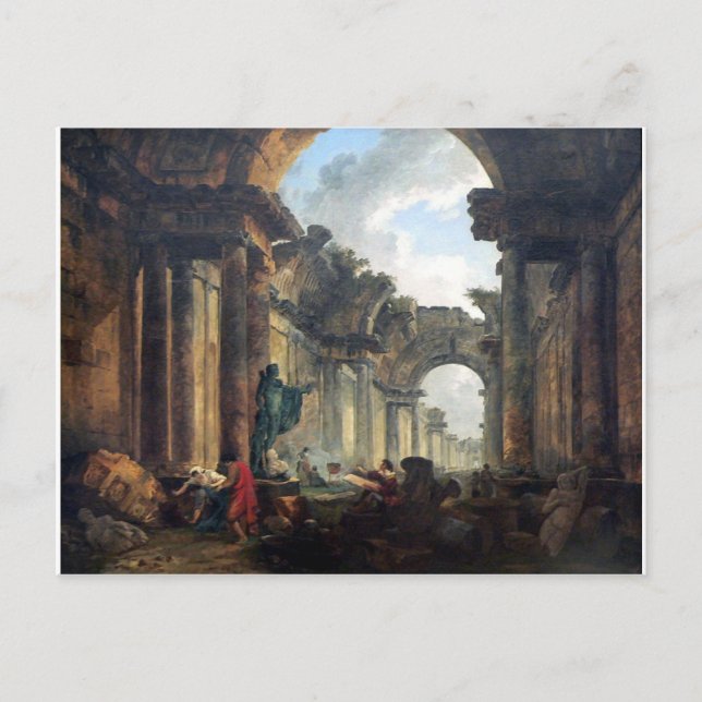 Carte Postale Vue imaginaire de la Grande Galerie du Louvre (Devant)