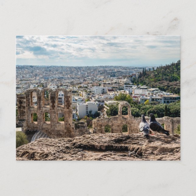 Carte Postale Vue imprenable sur Athènes (Devant)