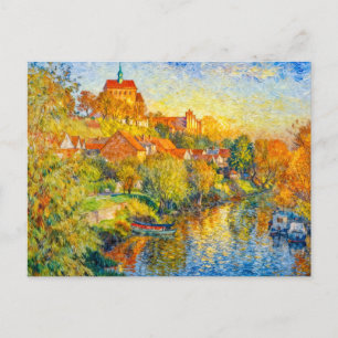 Carte Postale Vue impressionniste d'automne de la cathédrale de