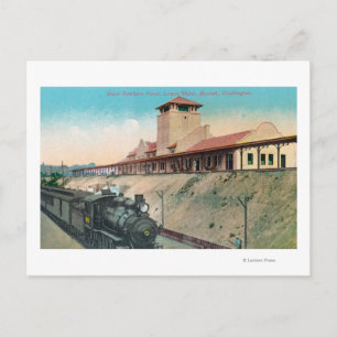 Carte Postale Vue inférieure du grand dépôt et du train du Nord