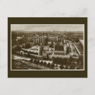 Carte Postale Vue inhabituelle Tour de Londres photo vintage