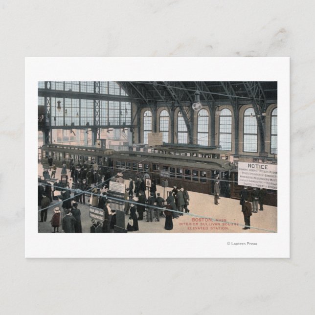 Carte Postale Vue intérieure de la gare Carré de Sullivan (Devant)