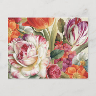 Carte Postale Vue Jardin Fleurs Jetées