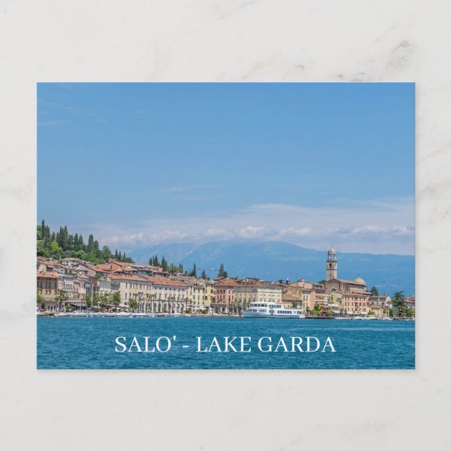 Carte postale vue lac de Garde Salo (Devant)