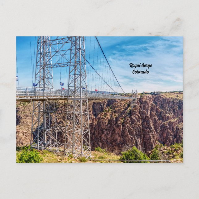 Carte postale Vue latérale du pont Royal Gorge Bri (Devant)