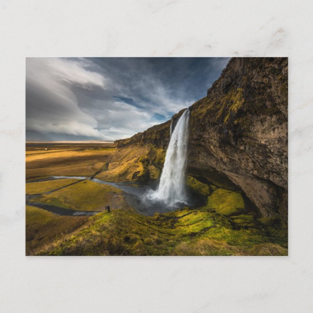 Carte Postale Vue magnifique du paysage de Seljalandsfoss (Devant)