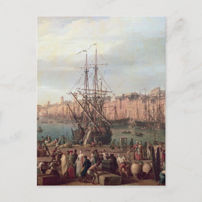 Carte Postale Vue matinale du Port intérieur de Marseille (Devant)