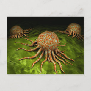 Carte Postale Vue Microscopique Du Virus Du Cancer