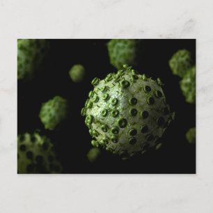 Carte Postale Vue Microscopique Du Virus Du VIH 1