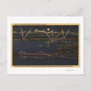 Carte Postale Vue nocturne de la région métropolitaine de Bay