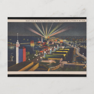 Carte Postale Vue nocturne de l'Exposition universelle de Chicag