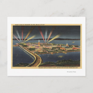 Carte Postale Vue nocturne de l'île au trésor, Internat'l Expo