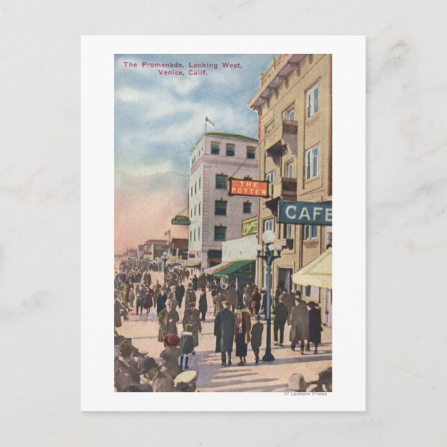 Carte Postale Vue occidentale de la promenade (Devant)