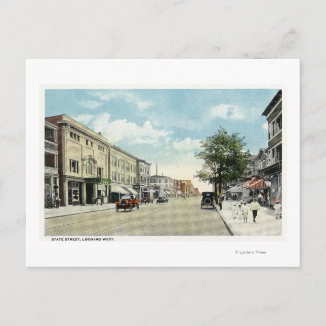 Carte Postale Vue occidentale de State Street (Devant)