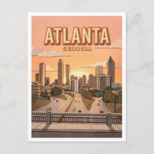 Carte Postale Vue panoramique d'Atlanta depuis le pont Jackson S