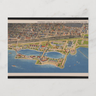 Carte Postale Vue panoramique de Chicago Illinois Foire mondiale