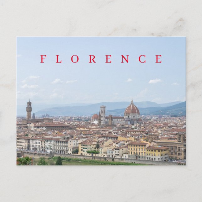 Carte postale vue panoramique de Florence (Devant)