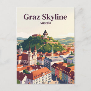 Carte Postale Vue panoramique de Graz Autriche