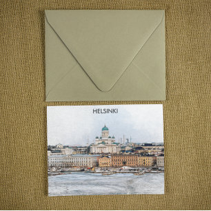 Carte Postale Vue panoramique de Helsinki Finlande