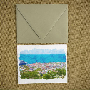 Carte Postale Vue panoramique de l'île caraïbe de la Dominique v