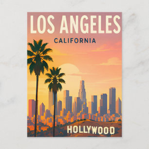 Carte Postale Vue panoramique de Los Angeles et Hollywood Hills