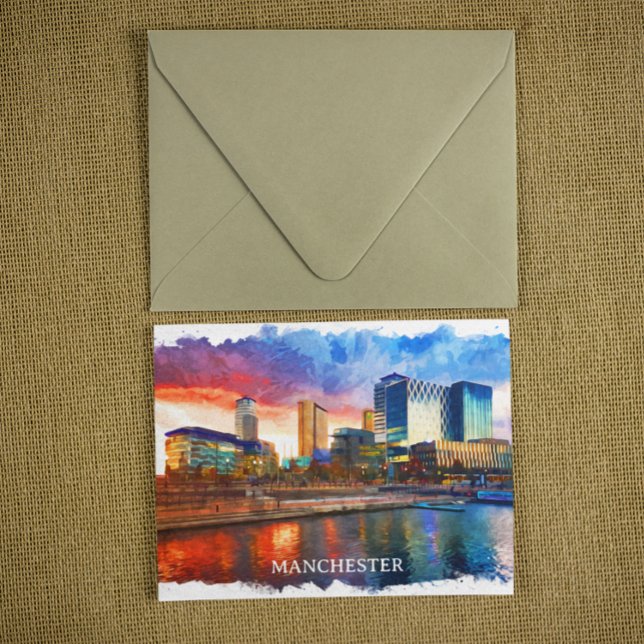 Carte Postale Vue panoramique de Manchester England City (Manchester UK England Postcard)