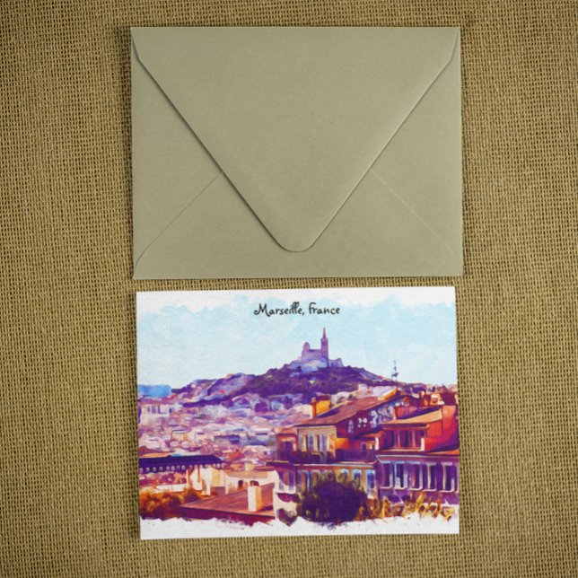 Carte Postale Vue panoramique de Marseille France (marseille france panorama view postcard)