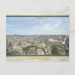 Carte Postale Vue panoramique de Paris vers le Nord, 1786