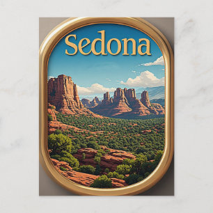 Carte Postale Vue panoramique de Sedona Arizona sur les montagne
