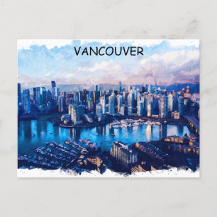 Carte Postale Vue panoramique de Vancouver Canada