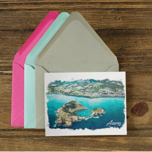 Carte Postale Vue panoramique sur l'île Atlantique Açores