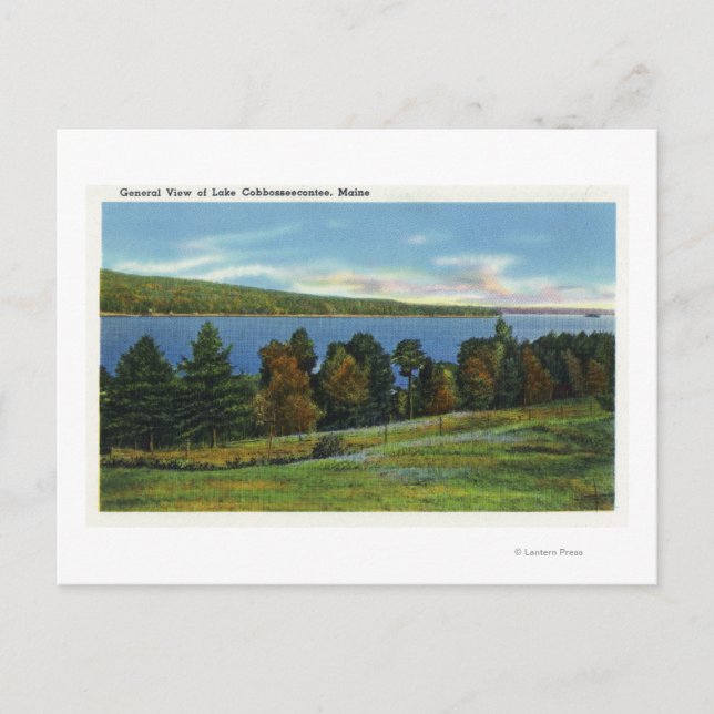 Carte Postale Vue pittoresque du lac Cobbosseecontee (Devant)