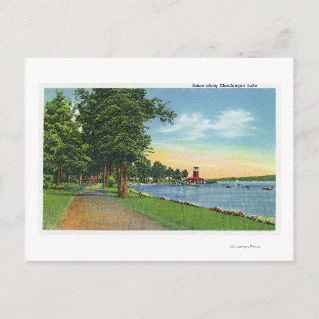 Carte Postale Vue pittoresque sur le lac (Devant)