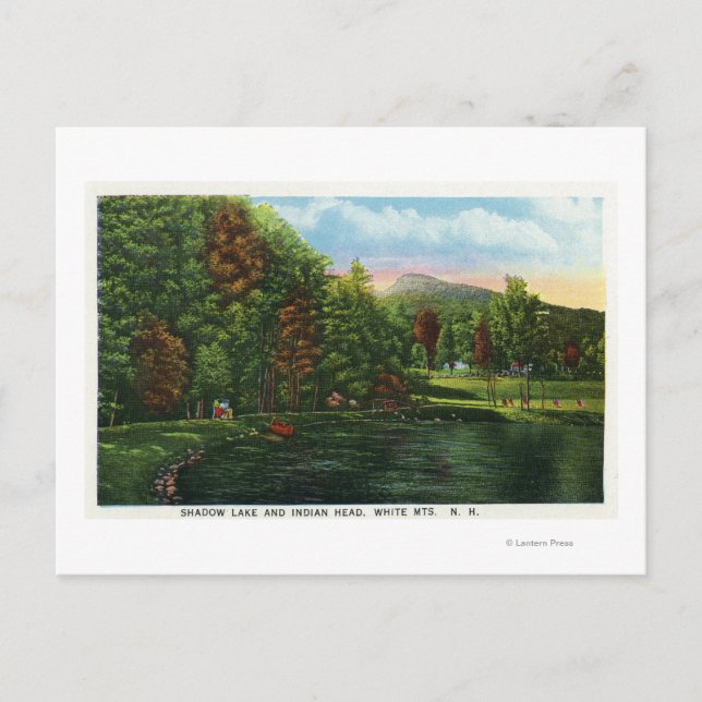 Carte Postale Vue pittoresque sur Shadow Lake et Indian Head (Devant)