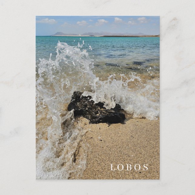 Carte postale vue plage de Lobos Island (Devant)