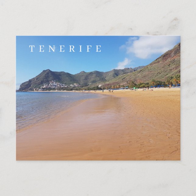 Carte postale vue plage Tenerife Teresitas (Devant)