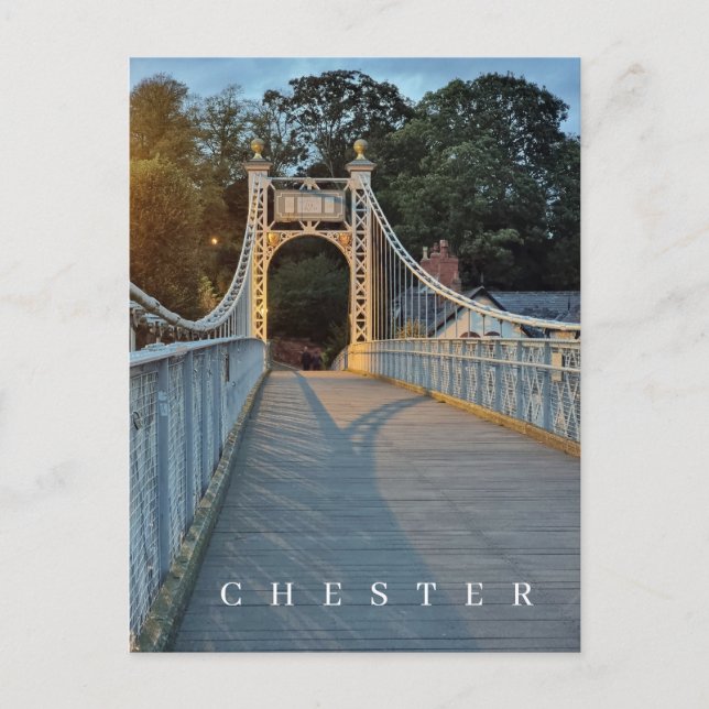 Carte postale vue Pont du parc de Chester Queens (Devant)