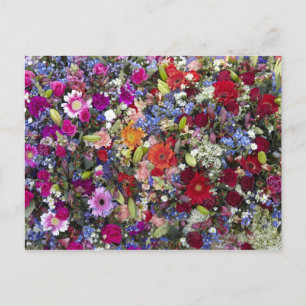 Carte Postale Vue rapprochée des bouquets de fleurs coupées prêt