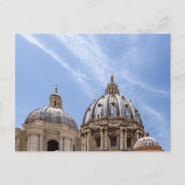 Carte Postale Vue rapprochée du dôme de la basilique Saint-Pierr (Devant)