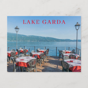 Carte postale vue restaurant sur le lac de Garde