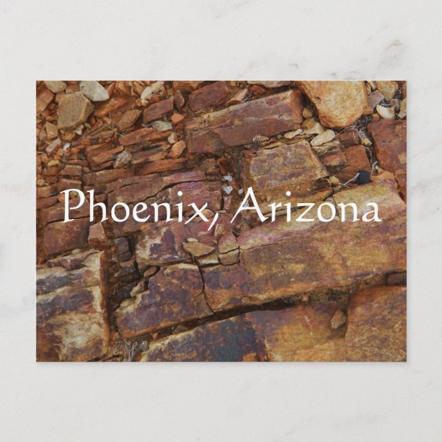 Carte Postale Vue rocheuse, Phoenix, Arizona (Devant)