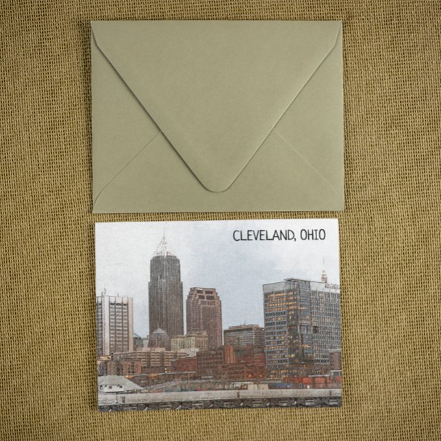 Carte Postale Vue Skyline Cleveland Ohio (cleveland ohio usa vintage travel postcard)